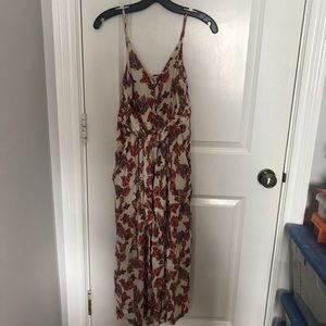 FREE PEOPLE floral/feather print jumpsuit